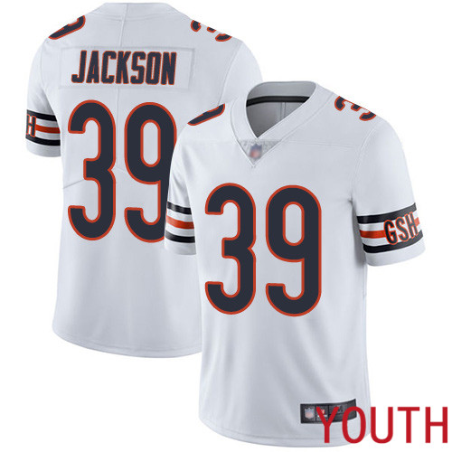 Chicago Bears Limited White Youth Eddie Jackson Road Jersey NFL Football #39 Vapor Untouchable